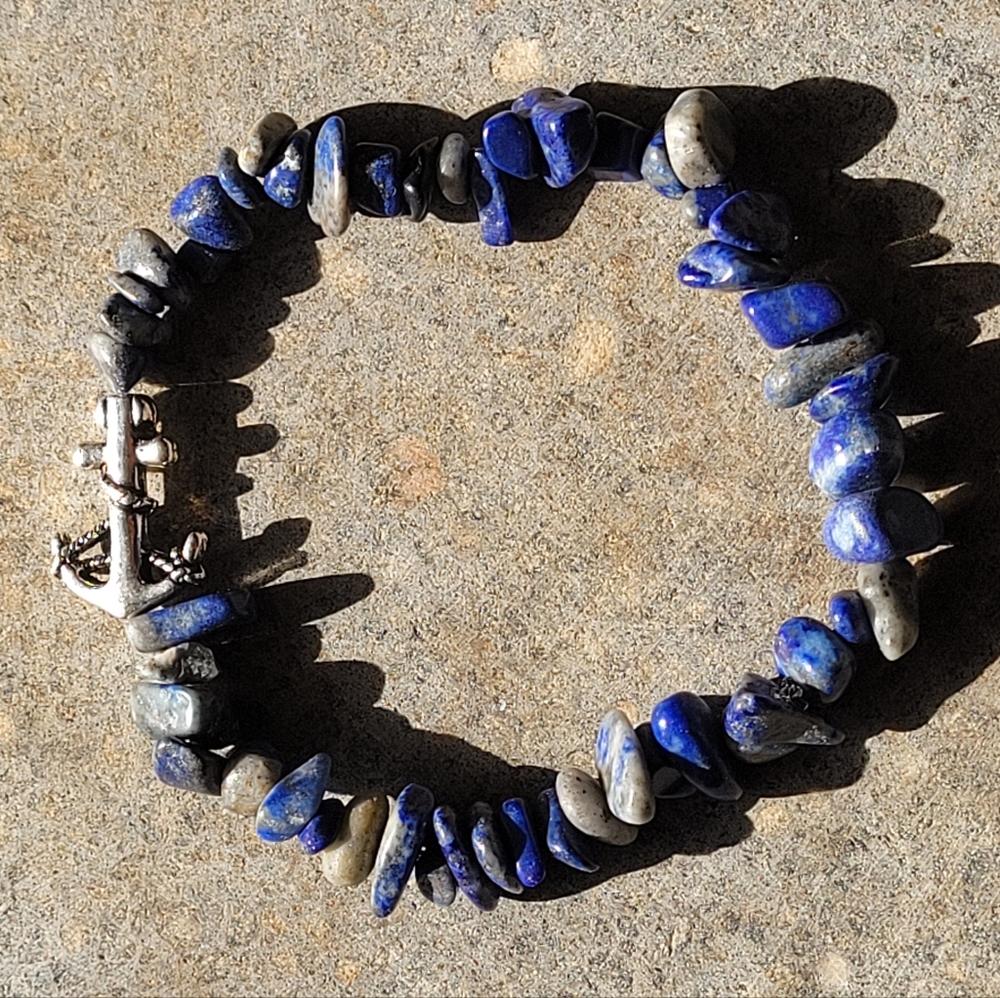 Labradorite Stone Anchor Bracelet - Picture 3 of 5